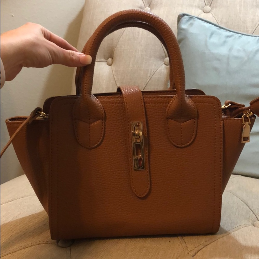 Brown/Tan cross mini purse